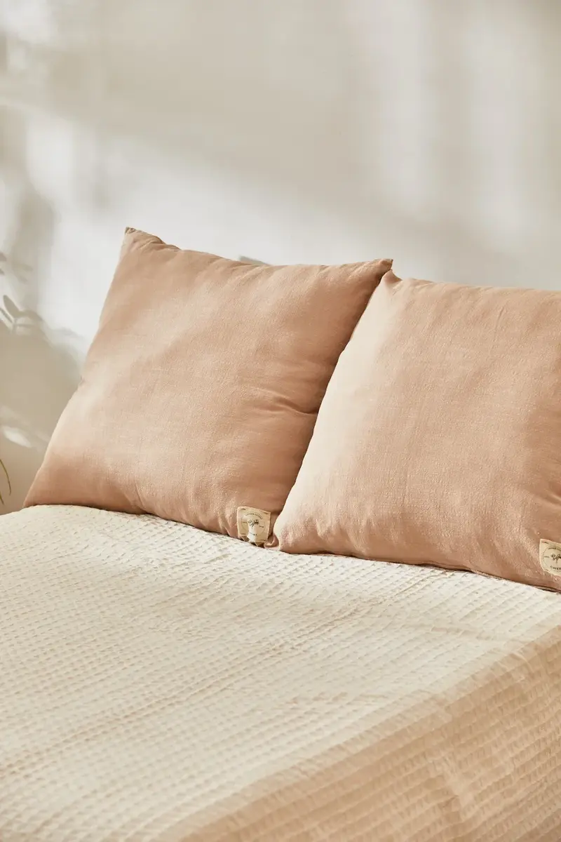 Funda de cojín grande de 80 cm beige Gavema