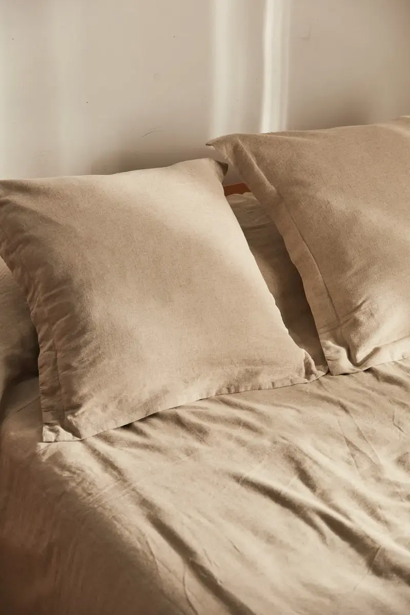 Funda de cuadrante de cama de lino y algodón Leuka