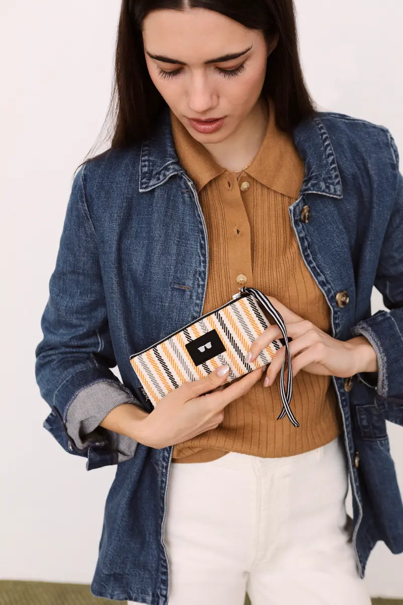 Funda de gafas sarga de burgos miel