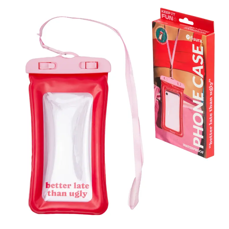 Funda móvil waterproof "Better late than ugly"