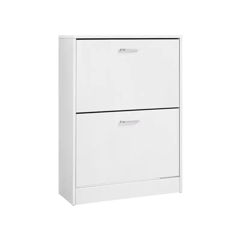 Gabinete de Zapatos con Puertas Abatibles Divisor Ajustable y Desmontable