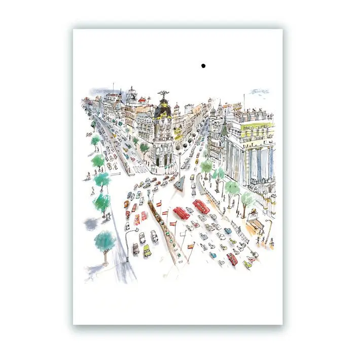 Gran Vía, edificio Metrópolis Impresión Giclée