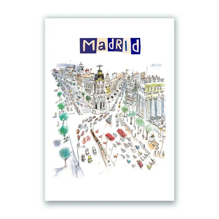 Gran Vía, edificio Metrópolis Letras Impresión giclée