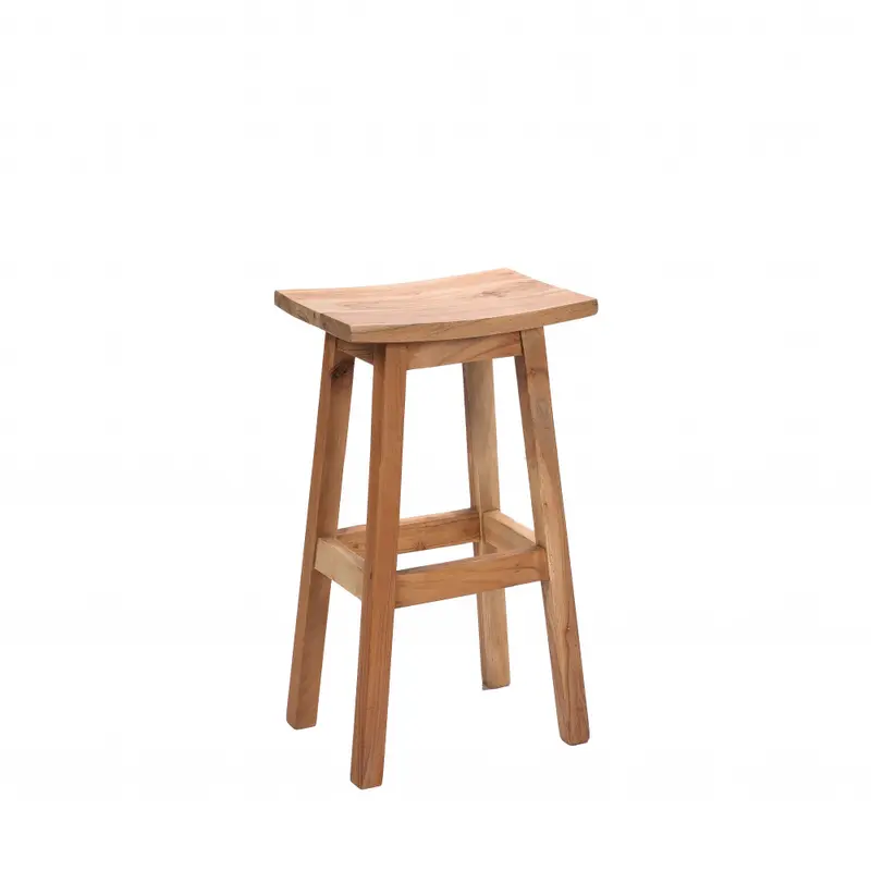 HANOTILO - Taburete de bar en acacia H66cm