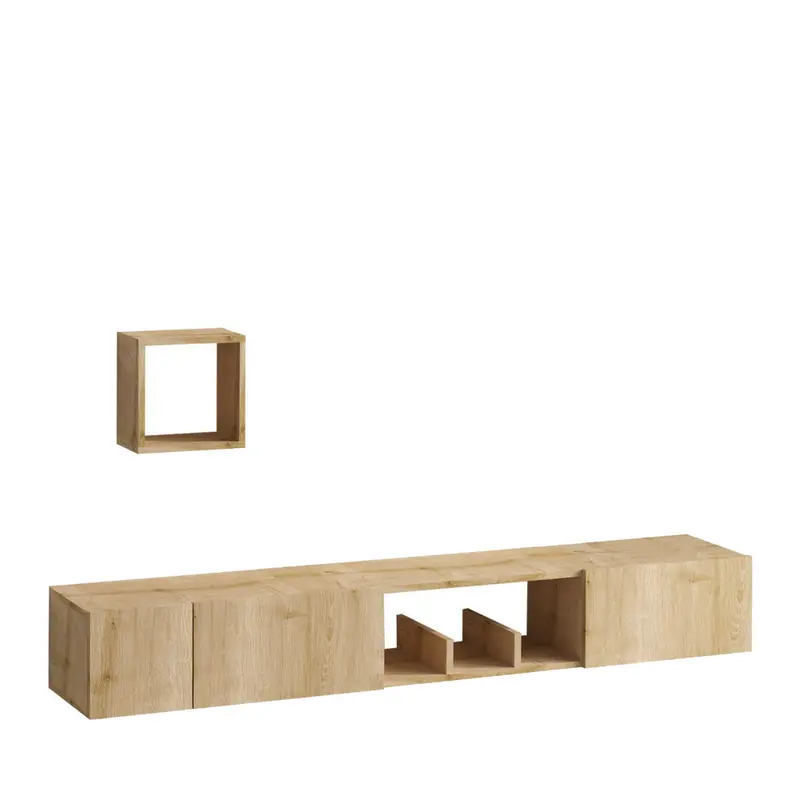 Heavy - Mueble TV suspendido de 3 puertas en madera L180cm