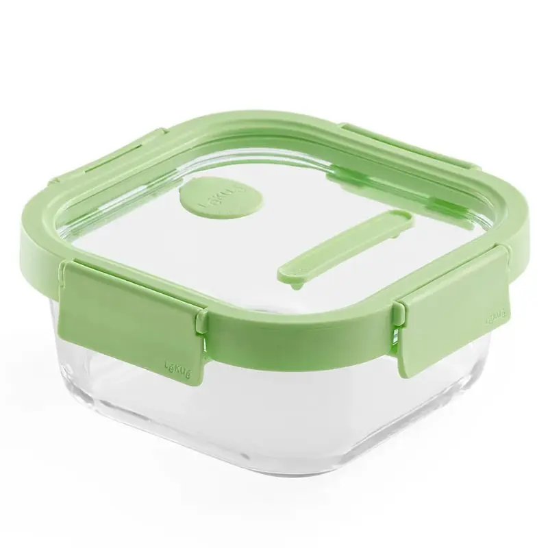 HERMETICO 100% VIDRIO 800ML CUADRADO LEKUE