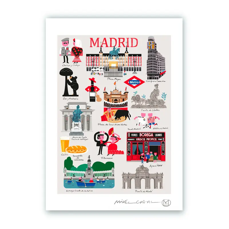 Iconos Madrid Impresión Giclée