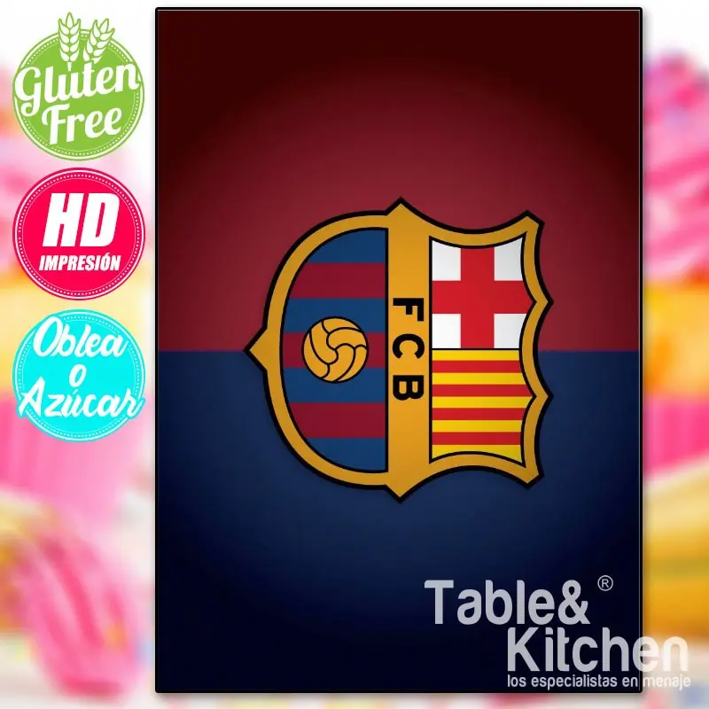 IMPRESIÓN COMESTIBLE PARA TARTA BARCELONA  MODELO 002