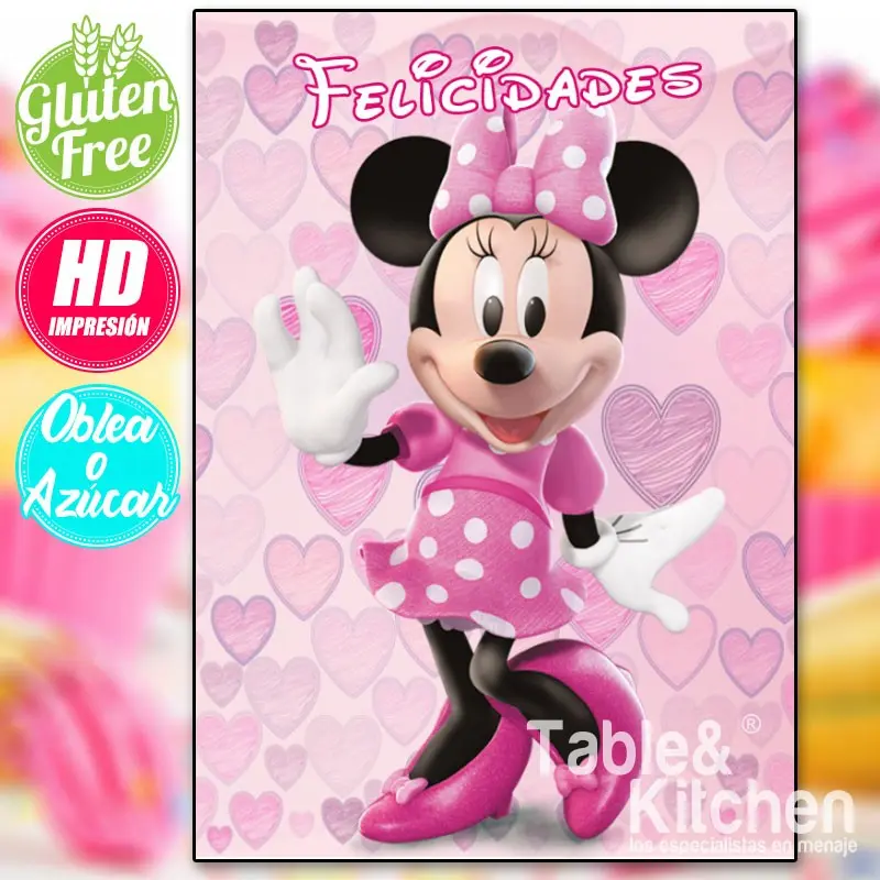 IMPRESIÓN COMESTIBLE PARA TARTA MINNIE MODELO 005