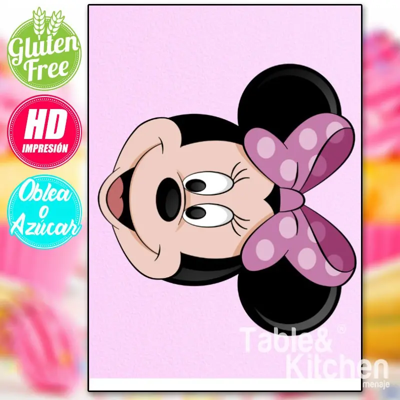 IMPRESIÓN COMESTIBLE PARA TARTA MINNIE MODELO 010