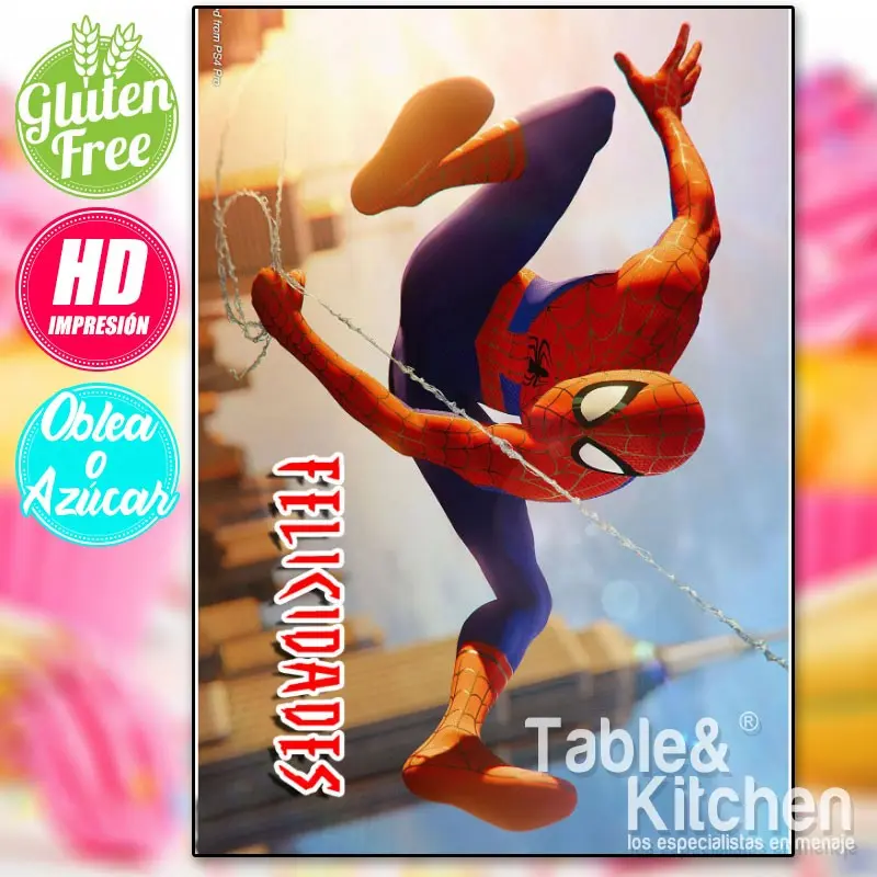 IMPRESIÓN COMESTIBLE PARA TARTA SPIDERMAN MODELO 001