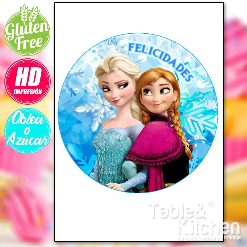 IMPRESIÓN COMESTIBLE PARA TARTAS FROZEN MODELO 009