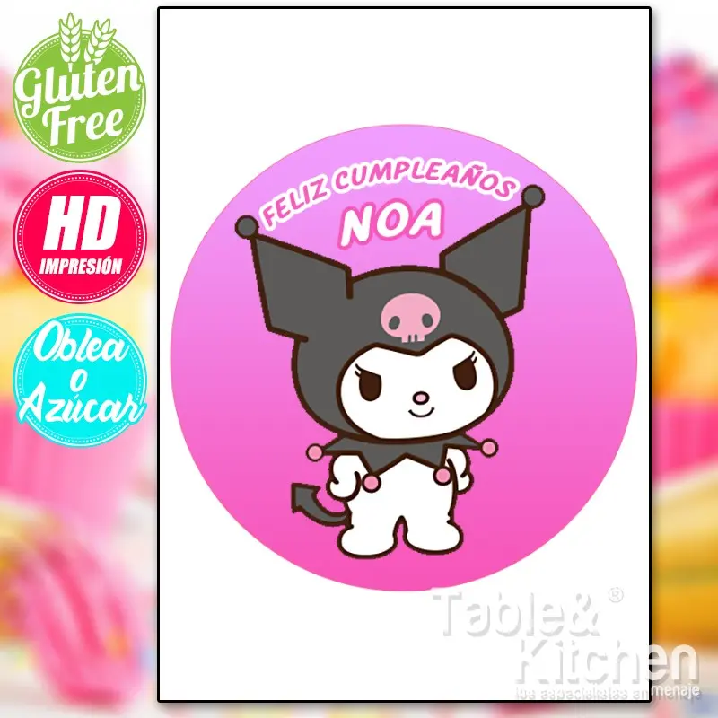 IMPRESIÓN COMESTIBLE PARA TARTAS KUROMI MODELO 001