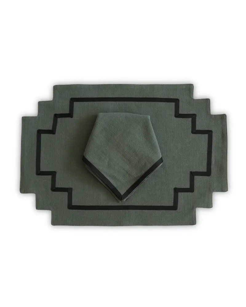 INDIVIDUAL Y SERVILLETA ICON (verde)