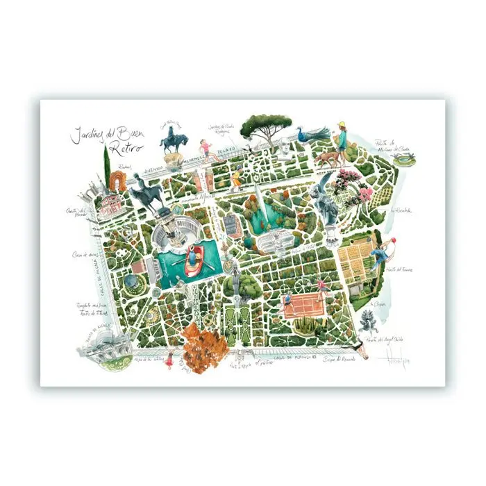 Jardines del Buen Retiro Impresión Giclée