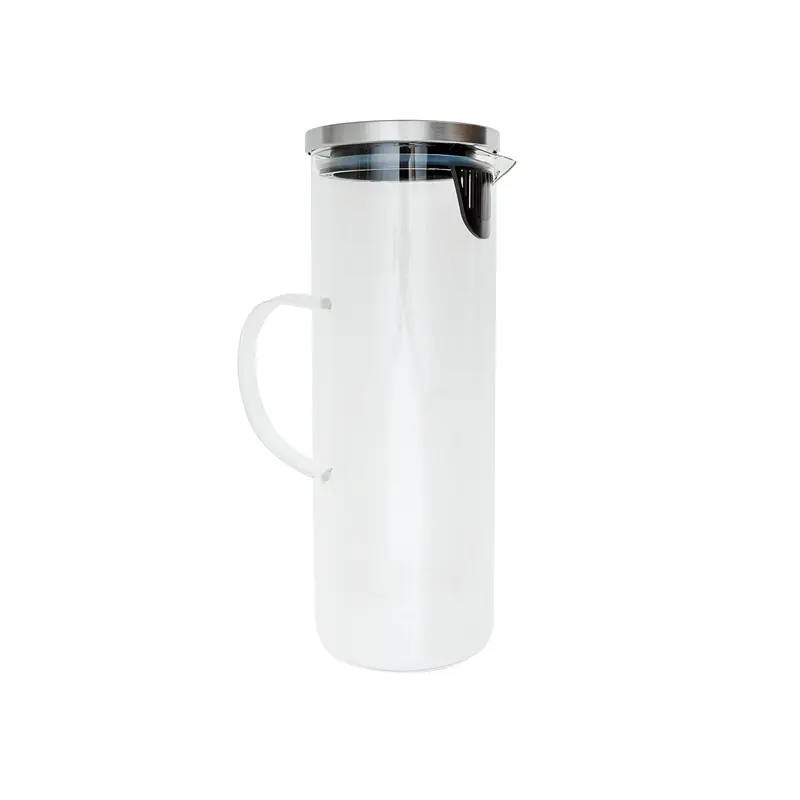 JARRA BOROSILICATO ACERO 1500ml  CON TAPA Y ASA