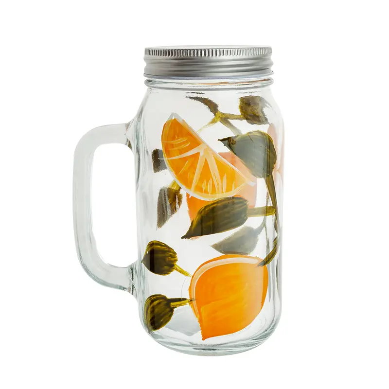 JARRA DE CRISTAL CON DISEÑO LIMONES 650 ML