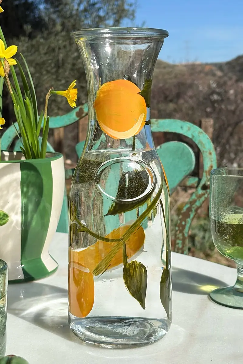 Jarra De Cristal Diseño Limones