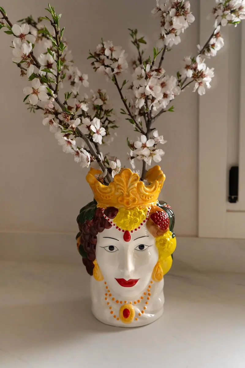 Jarrón Busto Lady Macedonia De Porcelana
