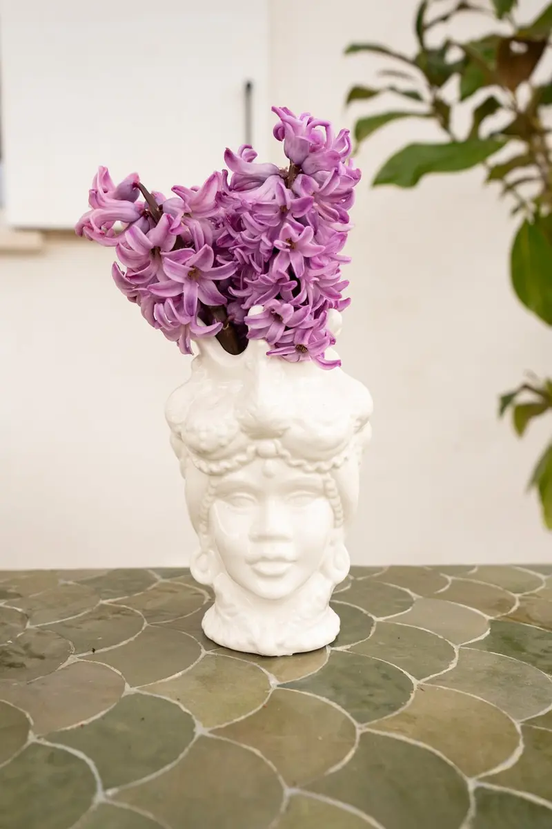 Jarrón Busto Reina De Porcelana