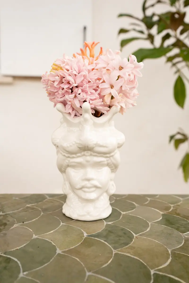 Jarrón Busto Rey De Porcelana