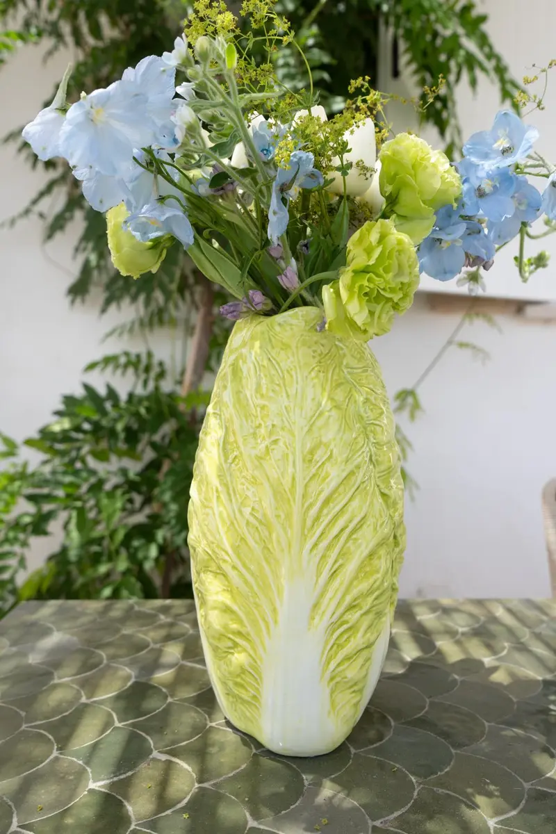 Jarrón Con Diseño De Lechuga