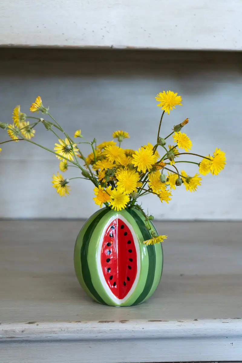 Jarrón Con Diseño De Sandía