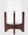 Jarrón cristal con base de madera