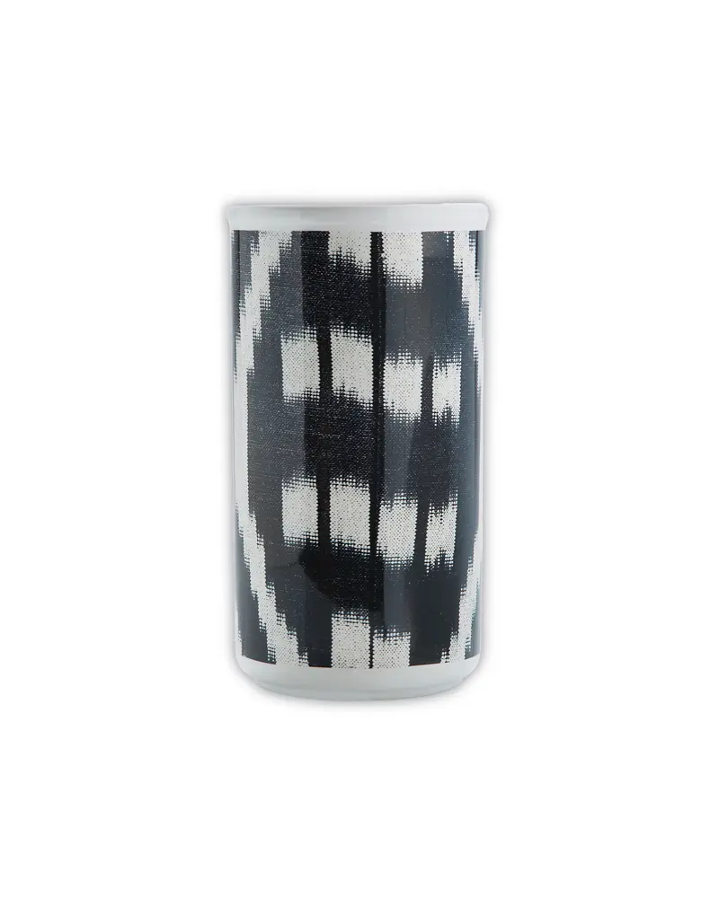 JARRON DE CERAMICA BLANCO Y NEGRO