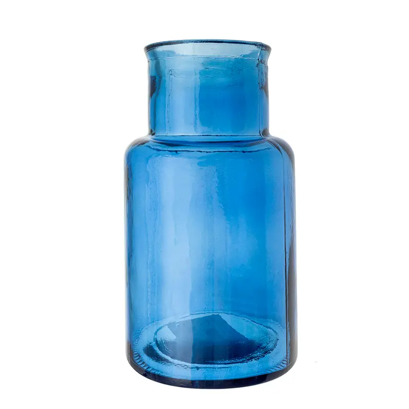 JARRÓN DE VIDRIO RECICLADO NOA AZUL