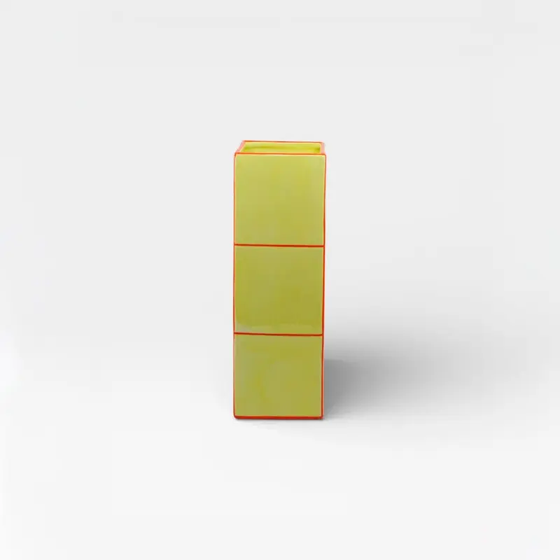 Jarrón Tile Triple Amarillo / Naranja