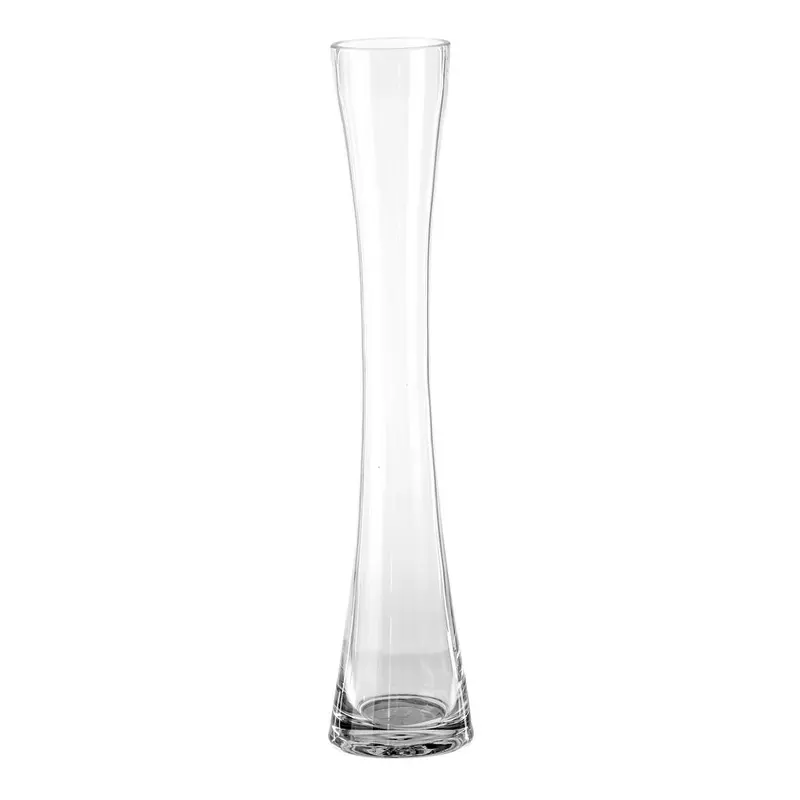 Jarrón violetero de cristal transparente de Ø 7x30 cm -