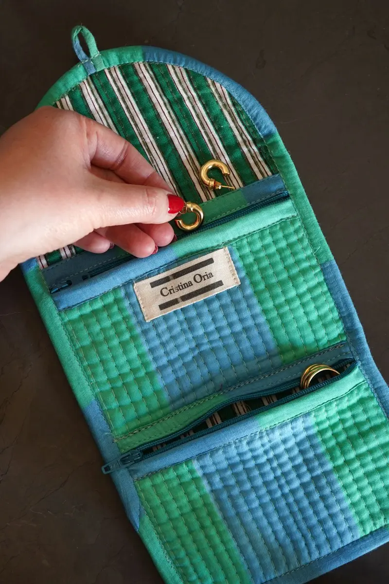 Joyero Rayas Azules Y Verdes