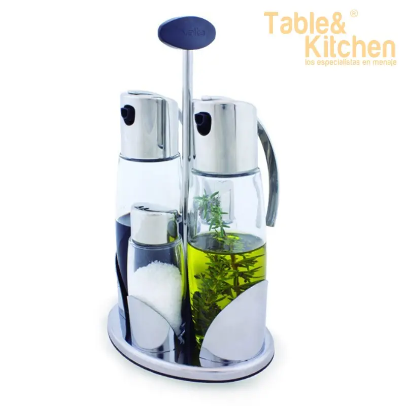 JUEGO ACEITERA ISOLA 4 PIEZAS CON SOPORTE