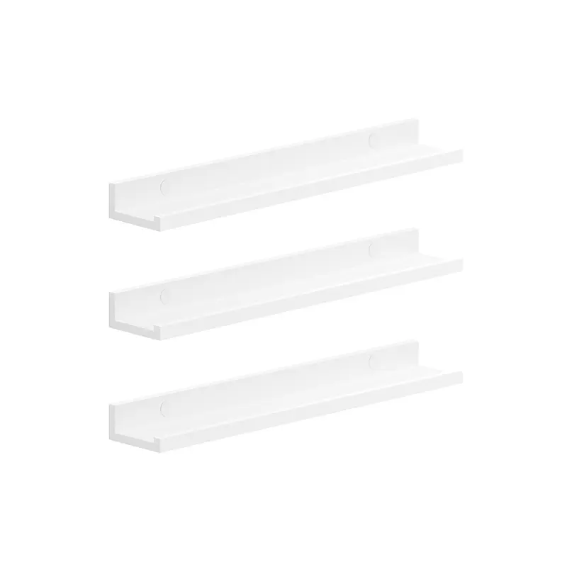 Juego de 3 Estantes de Pared 60 cm Blanco