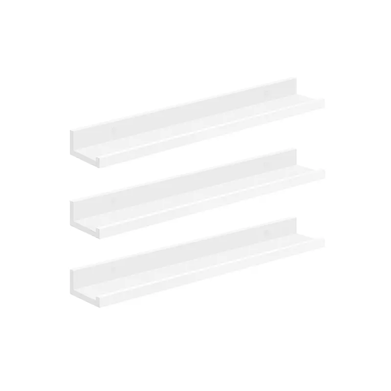 Juego de 3 Estantes de Pared 80 cm Blanco