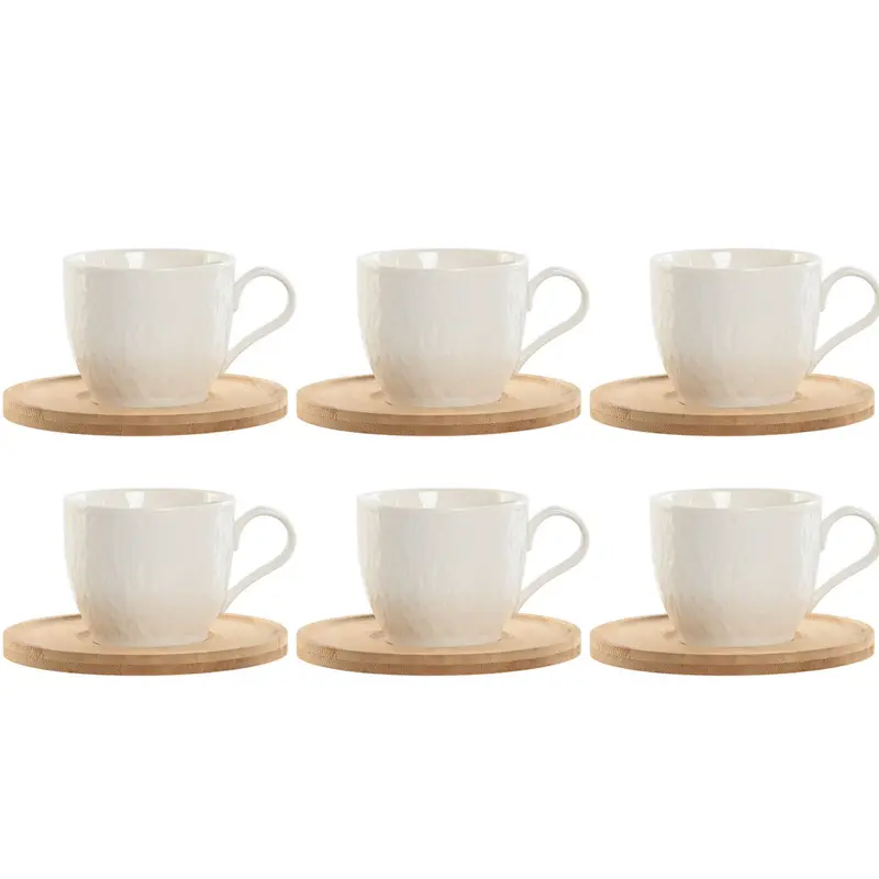 JUEGO DE CAFE PORCELANA / BAMBU 220ML