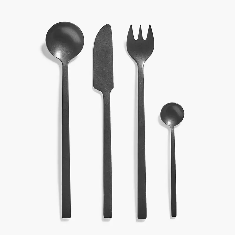 Juego de Cubiertos Black La Mère (24 piezas)