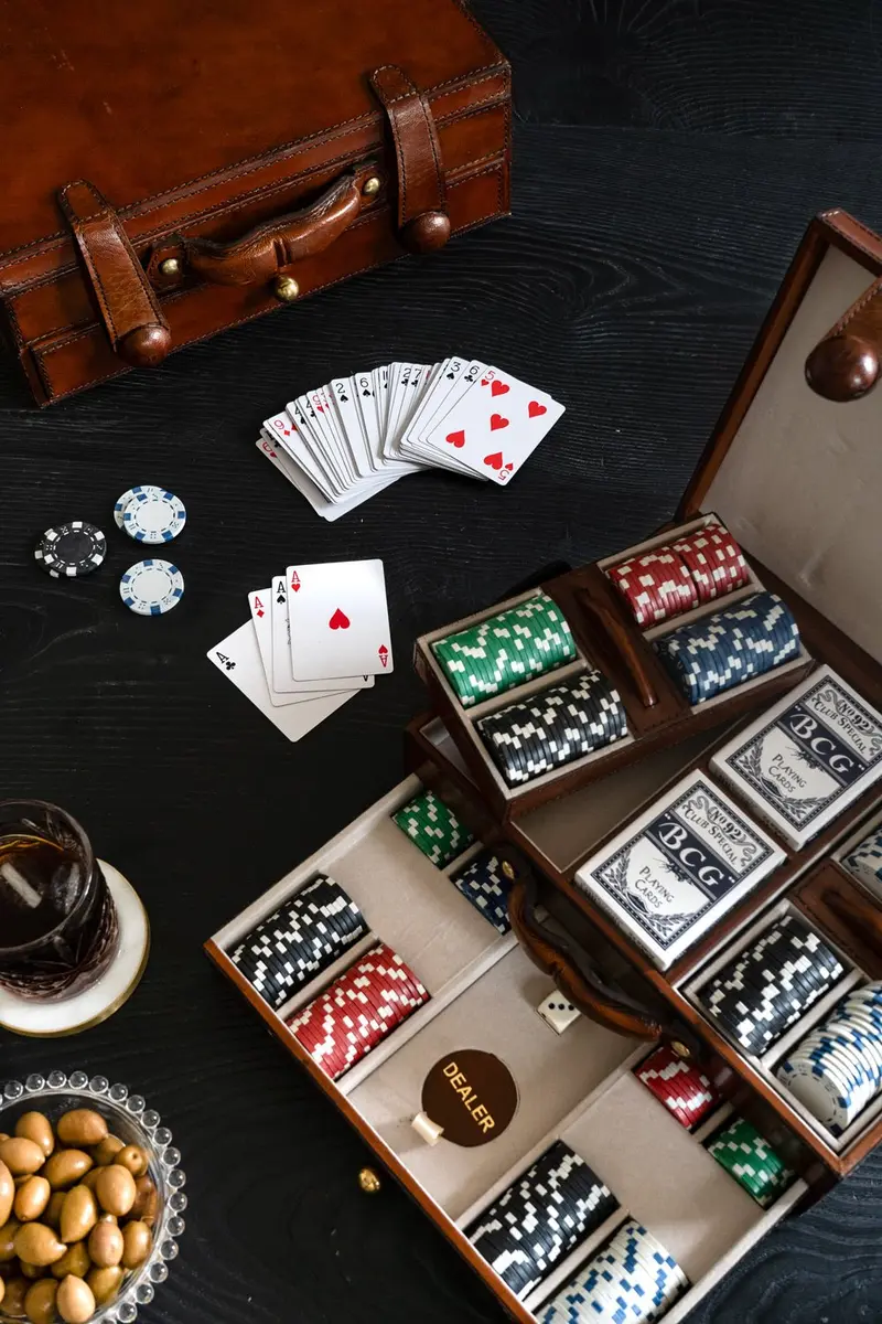 Juego De Póker De Cuero