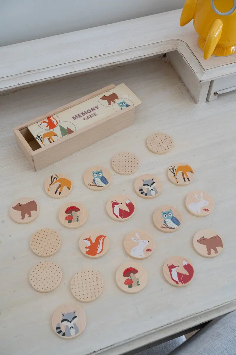 Juego Memory De Madera Para Niños