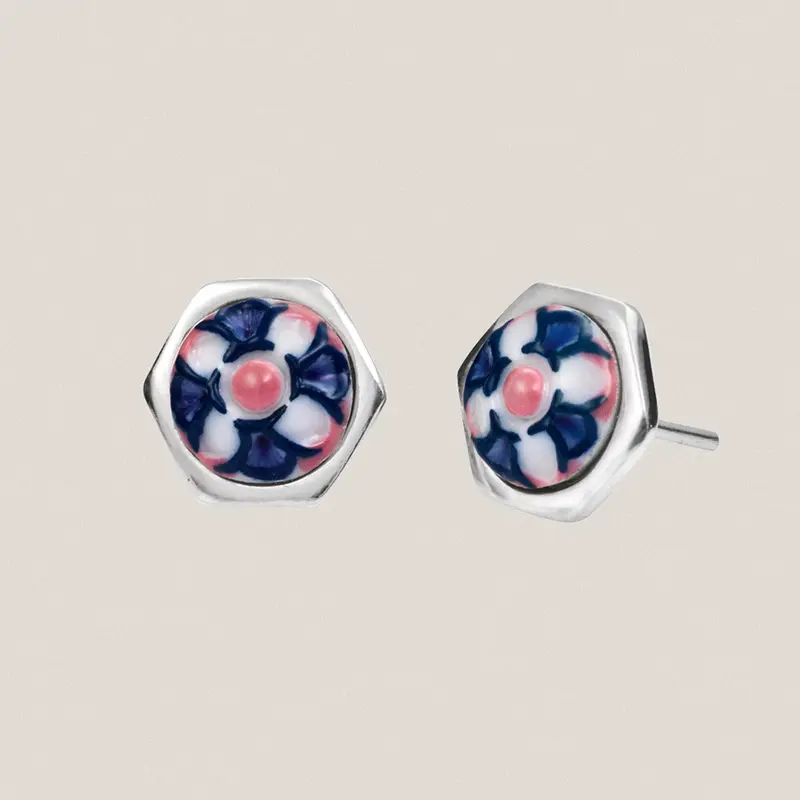 Juego Pendientes Nº 1 Ch Hexagonal