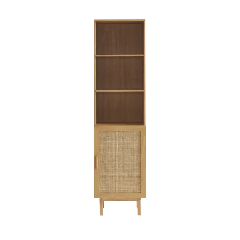 June - Armario de almacenamiento de madera y caña H190cm