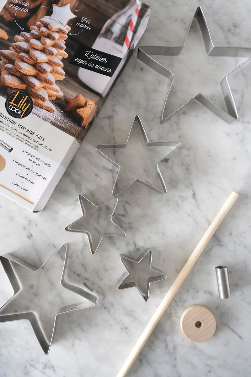 Kit Postre Árbol De Navidad Con Moldes De Estrellas