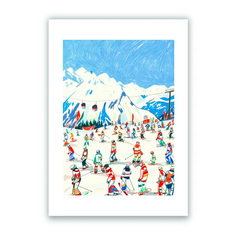 Kronplatz Ski Season Impresión Giclée