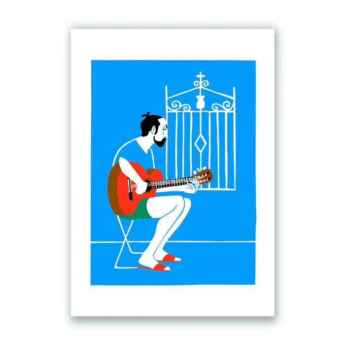 La Guitarra del Mar Impresión Giclée