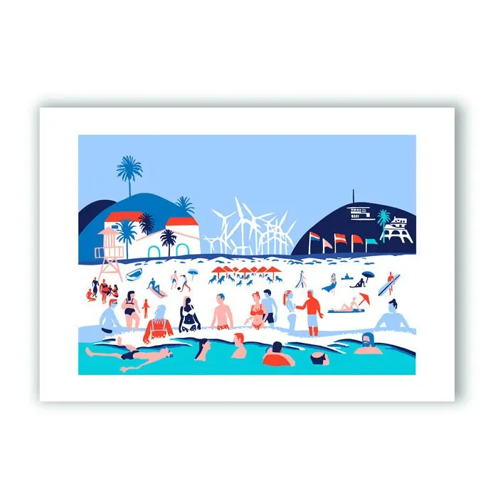 La Playa de Zahara Impresión Giclée