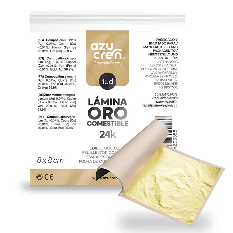 LAMINA DE ORO COMESTIBLE 24K AZUCREN