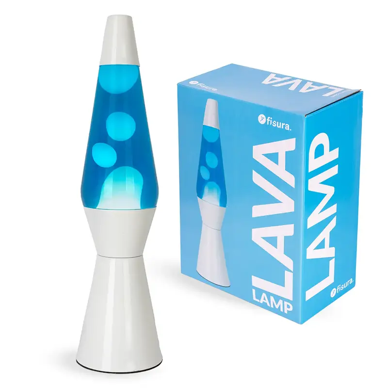 Lámpara de lava "bullet" azul