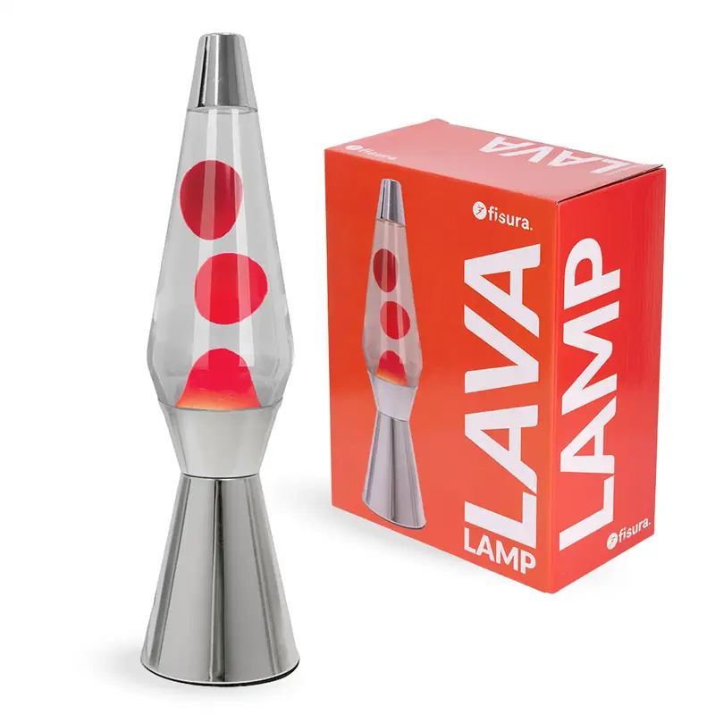 Lámpara de lava "bullet" roja