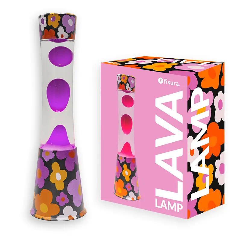 Lámpara de lava "flores vintage"